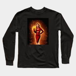 Scorpio Woman in Red Long Sleeve T-Shirt